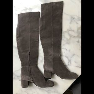 Halogen Grey Suede OTK Boot Size 9